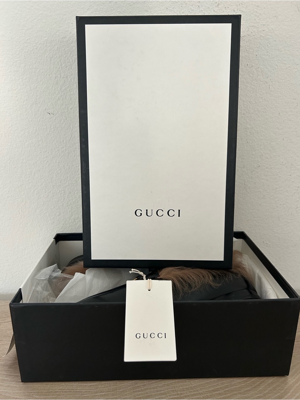 NIB Gucci Women MALAGA KID/GLASGOW Nero/Naturale Loafers in Black, Size39, $1100 - Picture 12 of 12